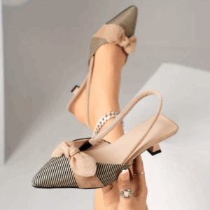 Women's Chic Pointed Toe Kitten Heels with Bowknot Decoration