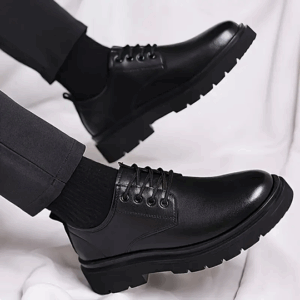 Men's Rubber-soled Black Casual Dress Shoes